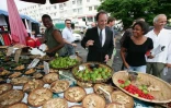 François Hollande le 05/04/2007 au marché du Chaudron