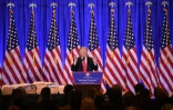 Le président élu Donald Trump lors de sa conférence de presse à New York, le 11 janvier 2017