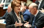 La ministre de l'Agriculture Annie Genevard s'exprime lors d'une séance de questions au gouvernement à l'Assemblée nationale, à Paris, le 12 février 2025
