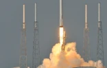 La fusée Falcon 9 de SpaceX au décollage le 8 avril 2016 à Cap Canaveral en Floride  