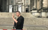 Cordon de police devant la cathédrale de Berlin le 3 juin 2018