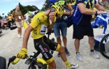 Le Français Julian Alaphilippe à l'arrivée de la 6e étape du Tour de France, le 11 juillet 2019 à La Planche des Belles Filles