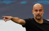 L'entraîneur de Manchester City Pep Guardiola lors de la demi-finale de Coupe d'Angleterre contre Arsenal, le 18 juillet 2020 à Londres