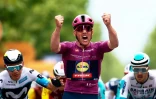 Le Danois Mads Pedersen, vainqueur de la 3e étape du Giro, le 11 mai 2025 à Vlore en Albanie