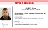 Appe à témoins diffusé le 31 mai 2021 par la Gendarmerie Nationale de l'homme recherché en Dordogne