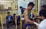 Muay thai au stadium Rajadamnern de  bangkok