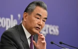 Le chef de la diplomatie chinoise, Wang Yi, lors d'une conférence de presse à Pékin le 7 mars 2024