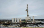 La centrale géothermique de Reykjanes, détenue et opérée par l'électricien islandais HS Orka située sur la Reykjanesskagi, au sud-ouest de l'Islande, le 23 mars 2017