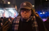 Michael Moore lors d'une
manifestation contre Donald Trump le 19 janvier 2017 Ă New Yok