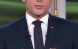 Capture d'écran de la chaîne France 2 diffusant les v?ux aux Français du président Emmanuel Macron depuis l'Élysée, le 31 décembre 2019