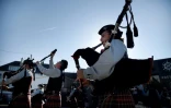 Des musiciens écossais lors du Festival interceltique à Lorient, dans l'ouest de la France, le 6 août 2017