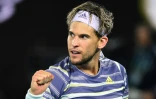 L'Autrichien Dominic Thiem face au Serbe Novak Djokovik en finale de l'Open d'Australie, le 2 février 2020 à Melbourne