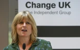 Rachel Johnson, soeur du Premier ministre britannique Boris Johnson, à Bath lors d'un rassemblement du parti pro-européen Change UK à Bath, au sud de l'Angleterre, le 16 mai 2019
