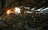 Une salle des fêtes ravagée par un incendie lors d'un mariage, le 27 septembre 2023 à Qaraqoch, en Irak
