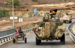 Des soldats allemands de la Minusca en patrouille sur la route de Gao à Gossi, le 2 août 2018n au Mali