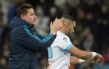 Florian Thauvin (g) et Dimitri Payet, le 2 février 2018, à Marseille