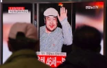 La photo de Kim Jong-Nam, demi-frère du leader nord-coréen Kim Jong-Un, diffusée à la télévion sud-coréenne à Séoul après l'annonce de son assassinat à Kuala Lumpur, en Malaisie, le 14 février 2017