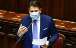 Le Premier ministre Giuseppe Conte au Parlement à Rome, le 18 janvier 2021