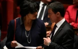 Myriam El Khomri et Manuel Valls à l'Assemblée nationale le 11 mai 2016
