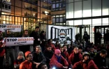 Sit-in devant le siège d'Amazon à Clichy, dans les Hauts-de-Seine, le 29 novembre 2019 à l'occasion du "Black Friday"