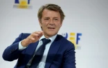 Le président de l'association des maires de France François Baroin, le 27 août 2020, lors de la réunion du Medef