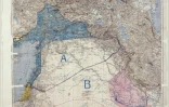 Carte des accords Sykes-Picot, conclus le 16 mai 1916