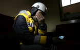 Samir Salim, un secouriste syrien des Casques blancs dans la Ghouta, a perdu sa mère dans un bombardement du régime, le 12 février 2018