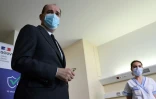 Jean Castex à l'hôpital de Saint-Mandé, près de Paris, où il a été vacciné le 19 mars 2021