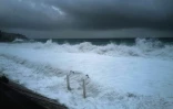 La Promenade des Anglais, à Nice, frappée par la tempête Alex le 2 octobre 2020