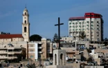 Des immeubles autour de l'église de la Nativité à Béthléem le 16 décembre 2015