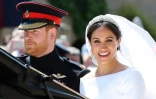 Le prince Harry et Meghan Markle, le jour de leur mariage, le 19 mai 2018 Ă Windsor