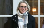 La présidente du syndicat agricole Coordination rurale, Véronique Le Floc'h, arrive pour une réunion à l'hôtel Matignon, à Paris, le 13 janvier 2025