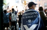 Les supporters bordelais protestent contre la relégation administrative de leur club en 3e division, le 9 juillet 2022 à Bordeaux 
