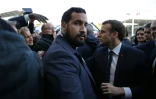 Alexandre Benalla (G) et Emmanuel Macron au salon de l'Agriculture Porte de Versailles, le 24 février 2018