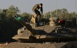 Déploiement de troupes israéliennes près de la frontière avec la bande de Gaza, le 5 mai 2025