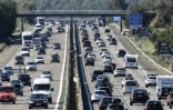 Trafic chargé sur l'autoroute A7 entre Vienne et Valence, le 12 août 2017