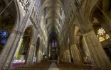 La voûte de la cathédrale de Metz, 42 mètres de haut, le 30 mars 2021