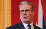 Le Premier ministre britannique Keir Starmer s'exprime lors d'une réception à Lancaster House, dans le centre de Londres, le 15 septembre 2025