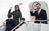 Le vice-président américain JD Vance et sa famillent arrivent à Munich pour participer à la Conférende de sécurité (MSC), le 13 février 2025