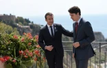 Emmanuel Macron en compagnie du Premier ministre canadien Justin Trudeau au G7 à Taormina en Italie, le 26 mai 2017