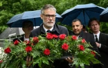 Le premier secrétaire du Parti socialiste Olivier Faure à l'occasion du 45e anniversaire de l'élection présidentielle de 1981, le 10 mai 2026 à Château-Chinon, dans la Nièvre  