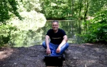 Lars Hattwig,"frugaliste" allemand, dans le parc de Tiergarten, le 7 juin 2018 à Berlin