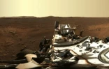 Photo panoramique diffusée par la Nasa le 24 février 2021 de la zone d'atterrissage du rover Perseverance sur Mars 