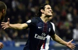 L'attaquant parisien Edinson Cavani, auteur d'un doublé face à Lyon au Parc OL, le 27 novembre 2016