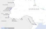 Villes-frontières où fuient des réfugiés d'Ukraine