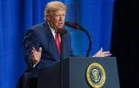 Le président américain Donald Trump prononce un discours lors d'un événement organisé à Las Vegas, dans le Nevada, le 5 août 2026