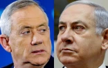 Combinaison de photos du Premier ministre israélien Benjamin Netanyahu (D), le 10 mars 2019 à Jérusalem, et de son principal rival, le général Benny Gantz (G), le 1er avril 2019