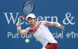 Le Britannique Andy Murray, lors de sa défaite face au Polonais Hubert Hurkacz, le 18 août 2021 au tournoi de Cincinnati à Mason (Ohio)