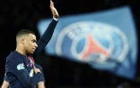 L'attaquant du PSG Kylian Mbappé après un but contre Rennes en demi-finale de la Coupe de France, le 3 avril 2024 au Parc des Princes