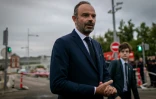 Edouard Philippe le 30 septembre 2019 sur le site de l'usine Lubrizol